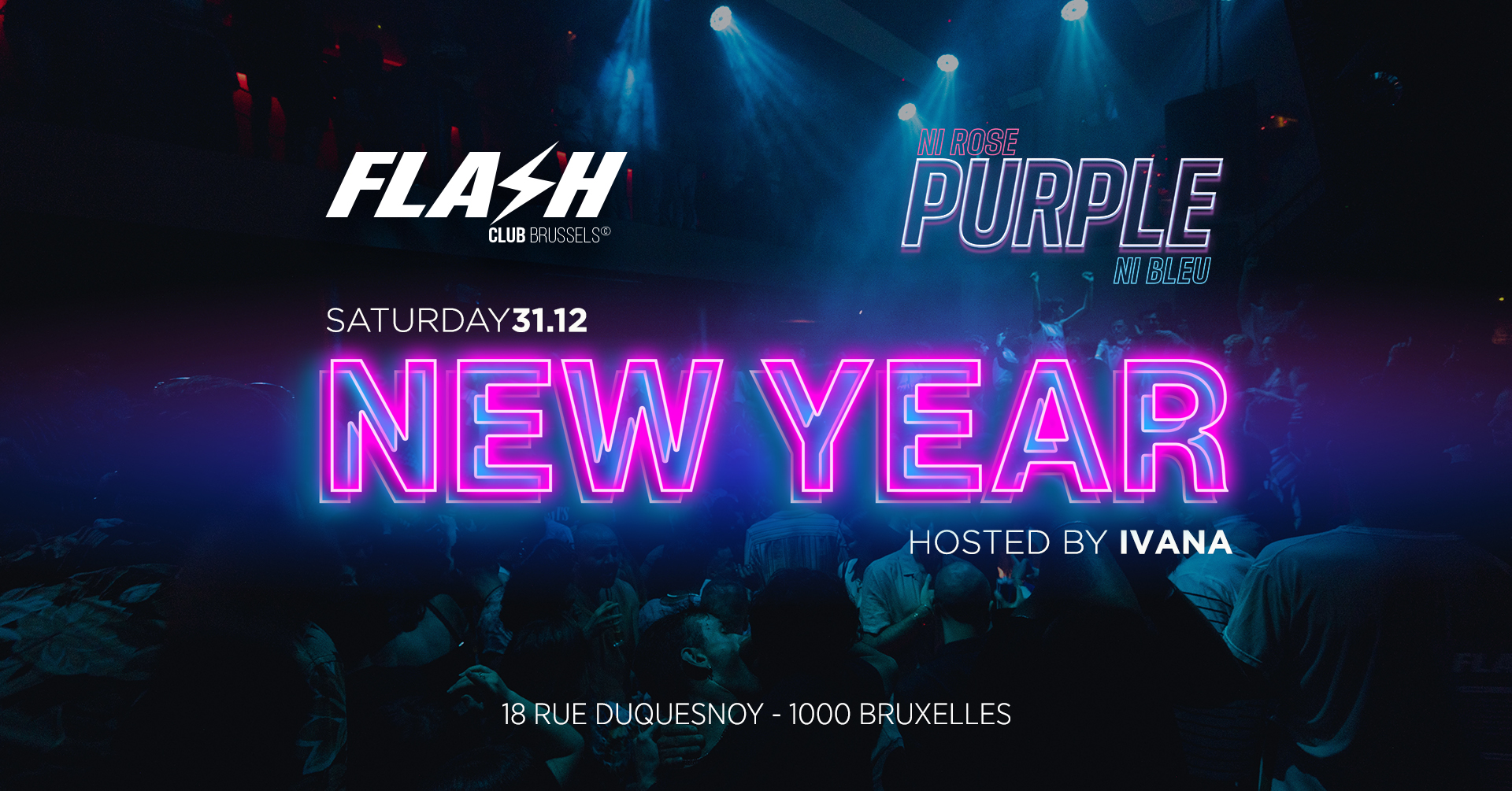 NEW YEAR EVE PURPLE FLASH